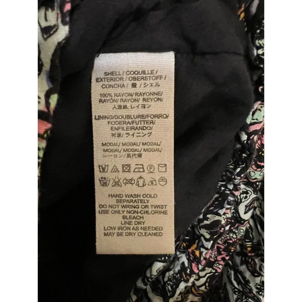 FREE PEOPLE Floral Soft Print Lined Balloon Sleeve Bomber Jacket Boho Preppy XS - Picture 8 of 9